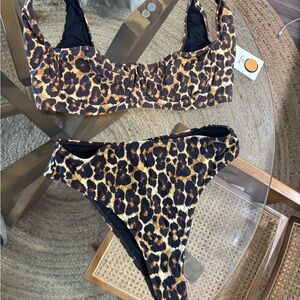 Tropic of C Wild Leopard Print Bikini Set